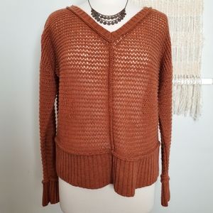 Eileen Fisher Rust Knit Yak Wool Sweater M